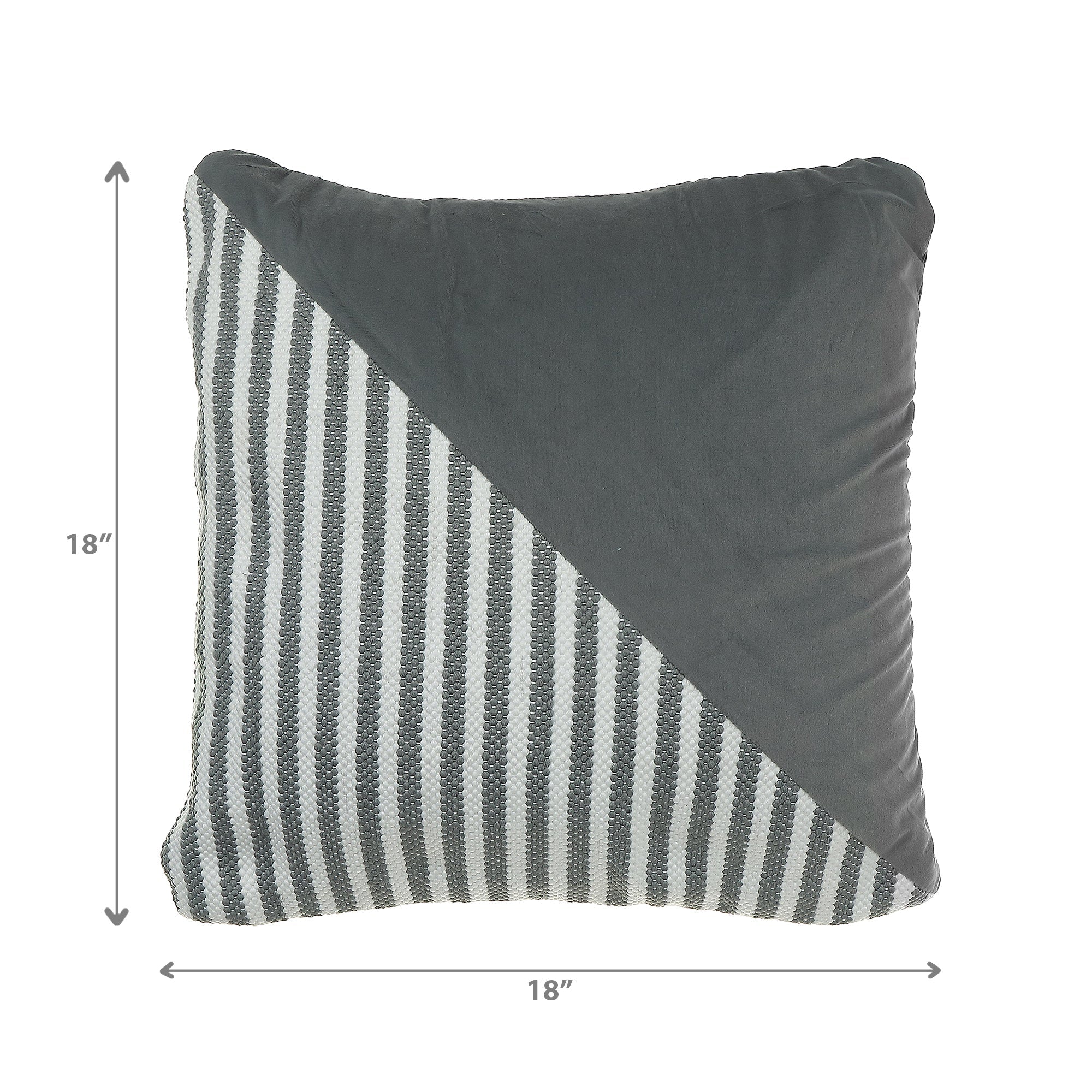 Handwoven Diagonal Stripe Cushion Set Of 2, Diagonal Stripe Handwoven Cushion Set, Decorative Throw Pillows, Textured Sofa Accent