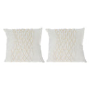 Lattice Cotton Handwoven Cushion Ivory - Set of 2
