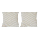 Braided Weave Cotton Handwoven Cushion Ivory - Set of 2