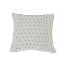 Braided Weave Black Knot Cotton Handwoven Cushion Ivory - Set of 2