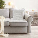 Braided Weave Black Knot Cotton Handwoven Cushion Ivory - Set of 2