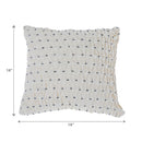 Braided Weave Black Knot Cotton Handwoven Cushion Ivory - Set of 2