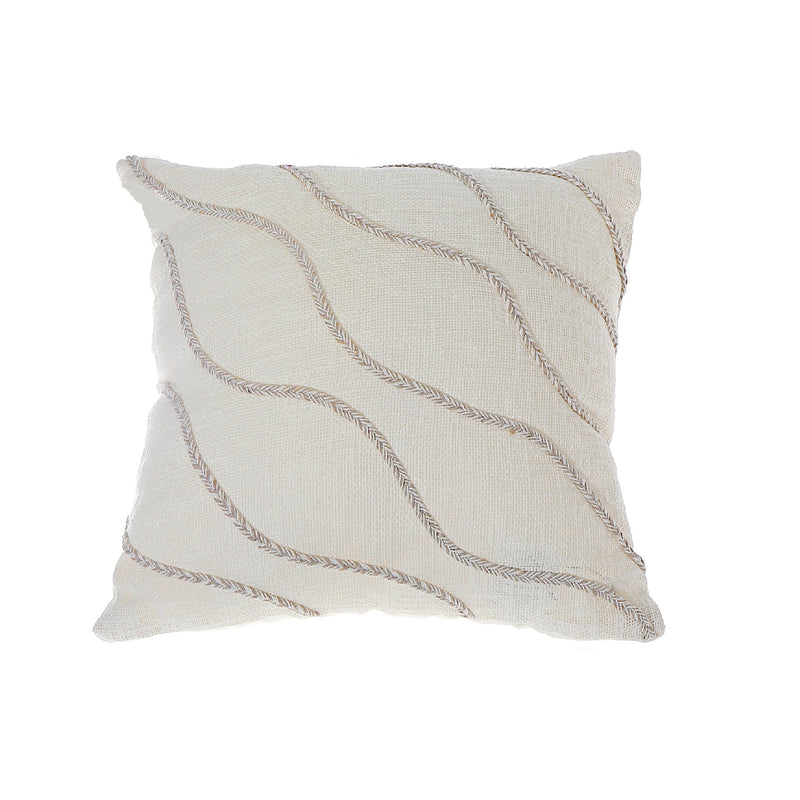 Boho Pattern Cotton Handwoven Cushion Ivory - Set of 2