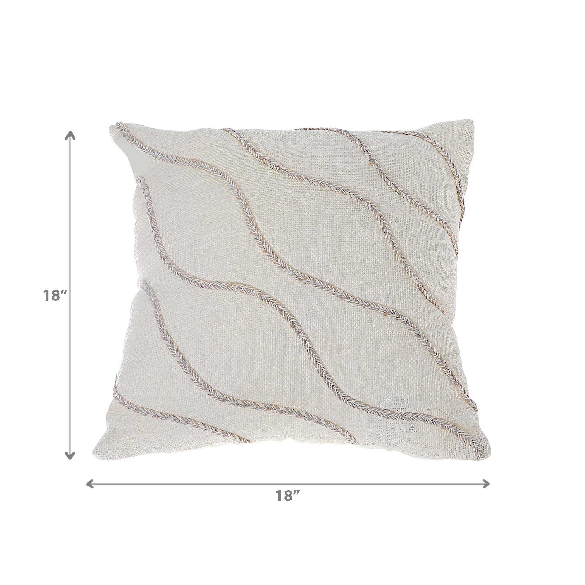 Boho Pattern Cotton Handwoven Cushion Ivory Set Of 2, Boho Ivory Cotton Cushion Set, Handwoven Decorative Throw Pillows, Textured Sofa Accent