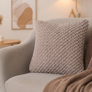 Dusty Rose Textured Cotton Handwoven Throw Cushion for Bedroom - Set of 2