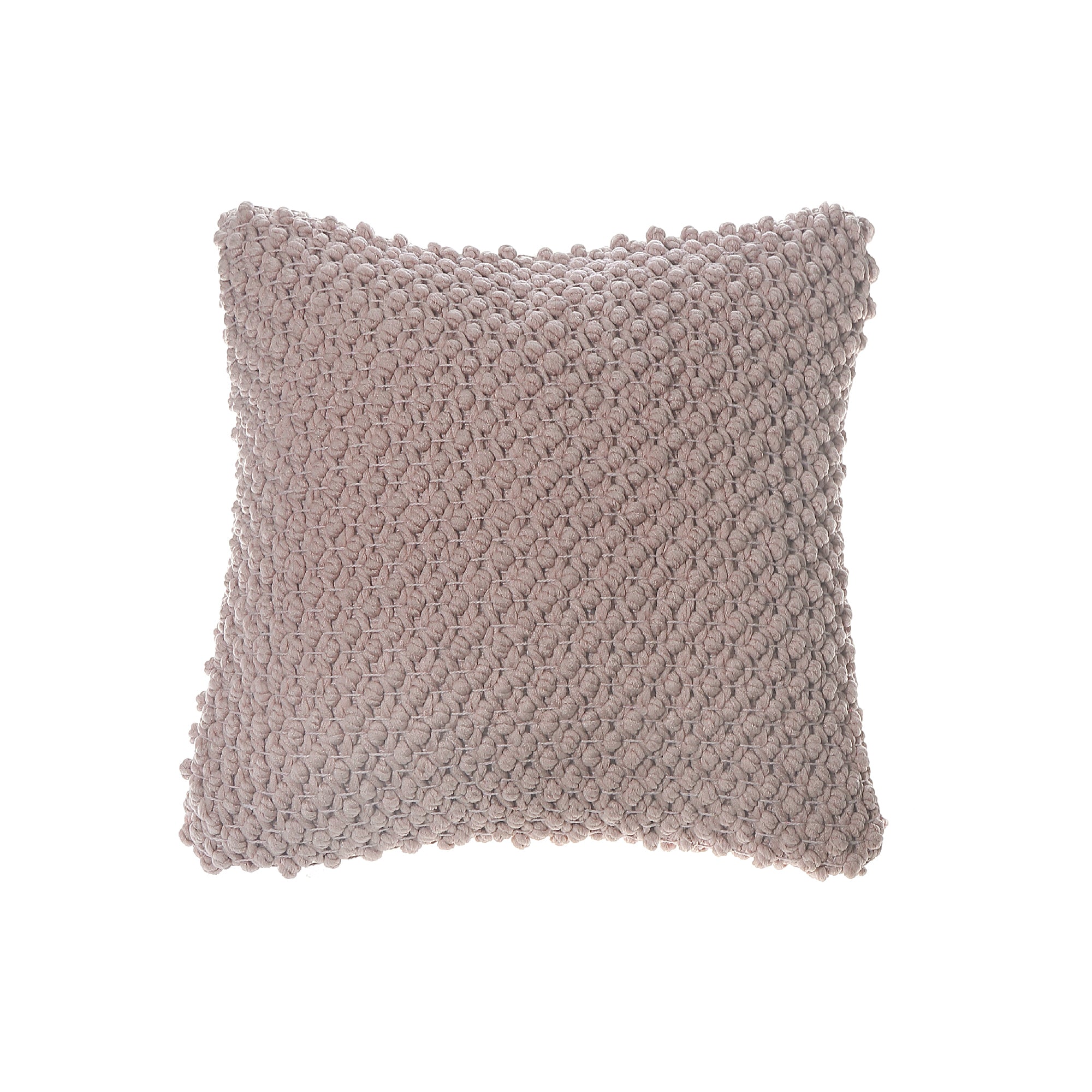 Dusty Rose Textured Cotton Handwoven Throw Cushion for Bedroom - Set of 2