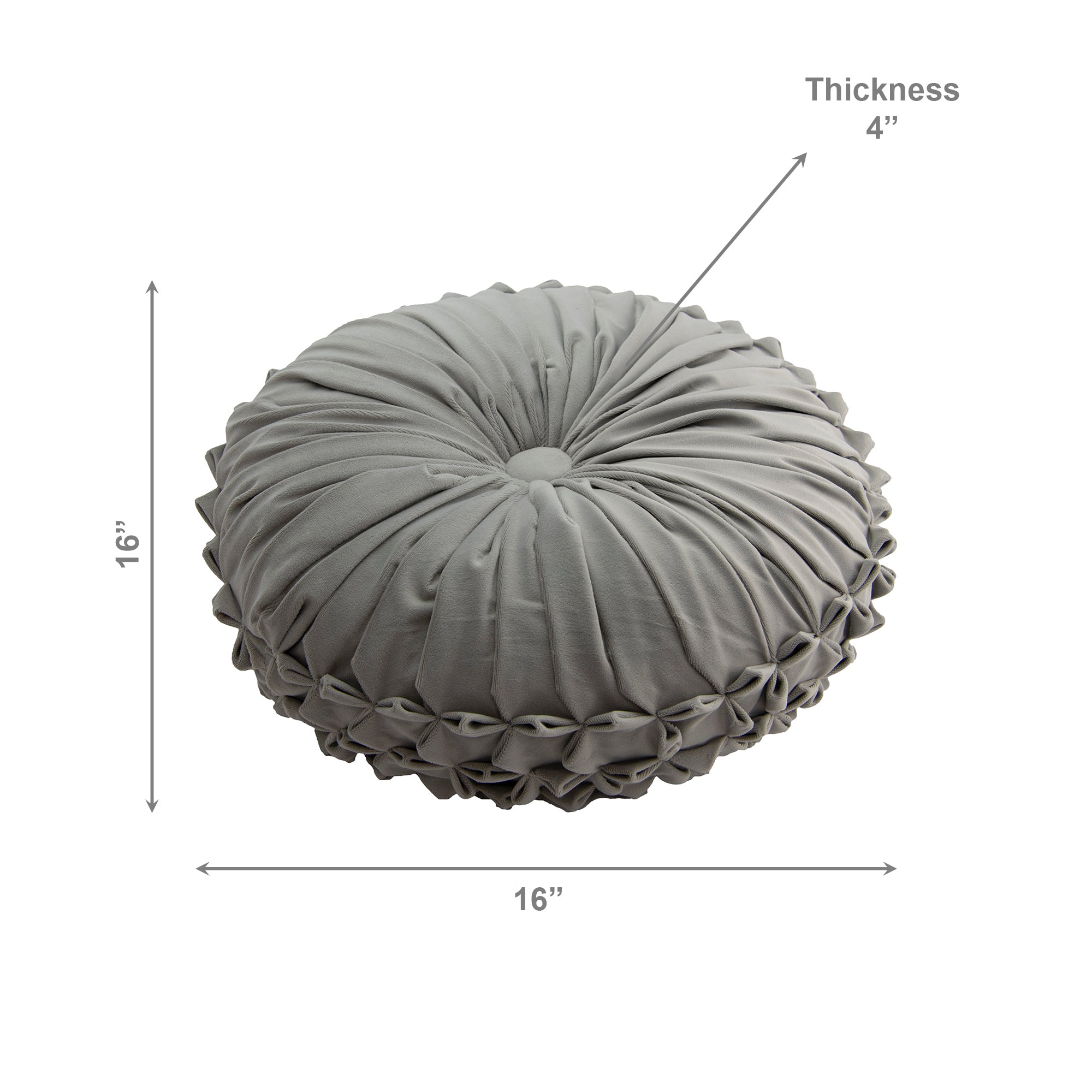Shimmering Silver Velvet Round Decorative Cushion - Set of 2