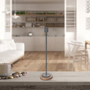 Metal Candle Holder With Wood Base Large