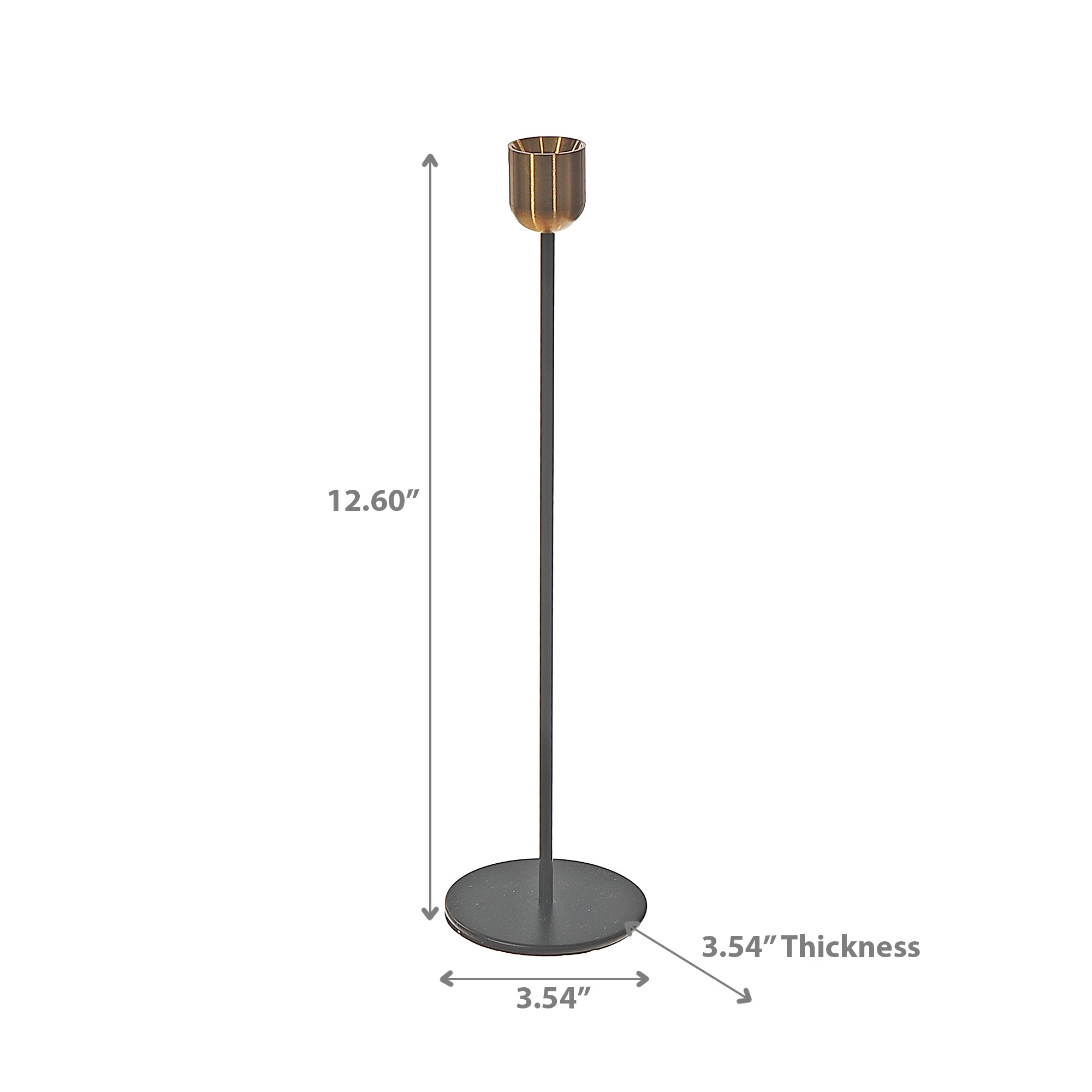 Large Metal Candle Holder – Tabletop Candle Accessory, Home Decor