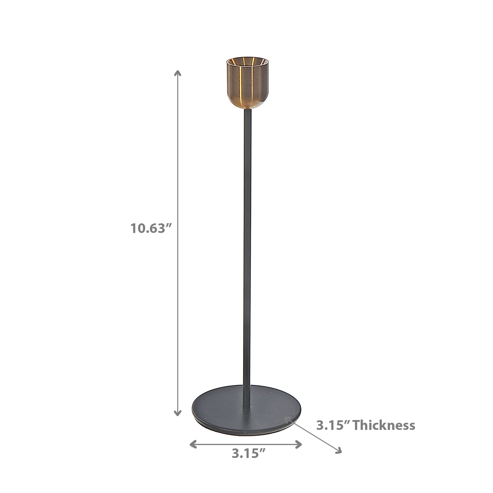 Medium Metal Candle Holder – Tabletop Candle Accessory, Home Decor
