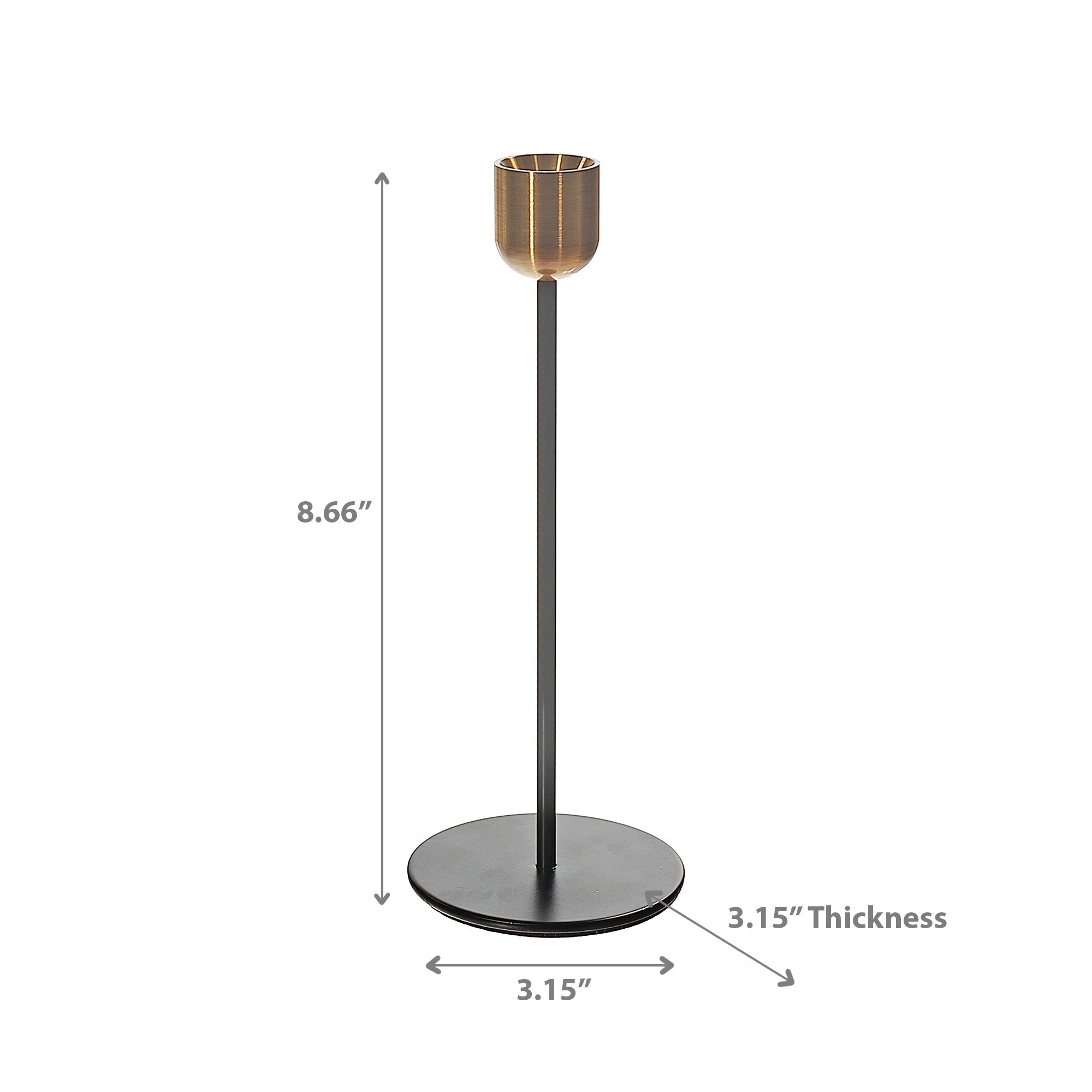 Small Metal Candle Holder – Tabletop Candle Accessory, Home Decor