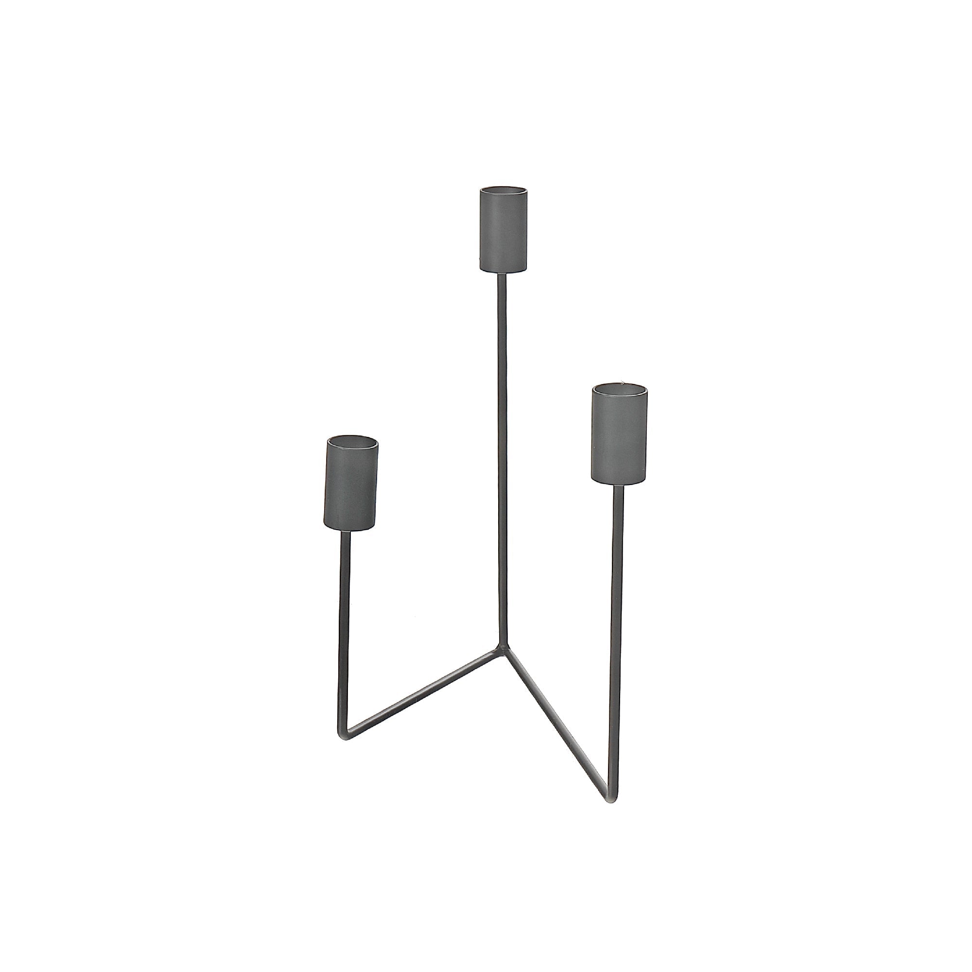 3-Arm Metal Candlestick Holder – Decorative Table Centerpiece, Home Decor
