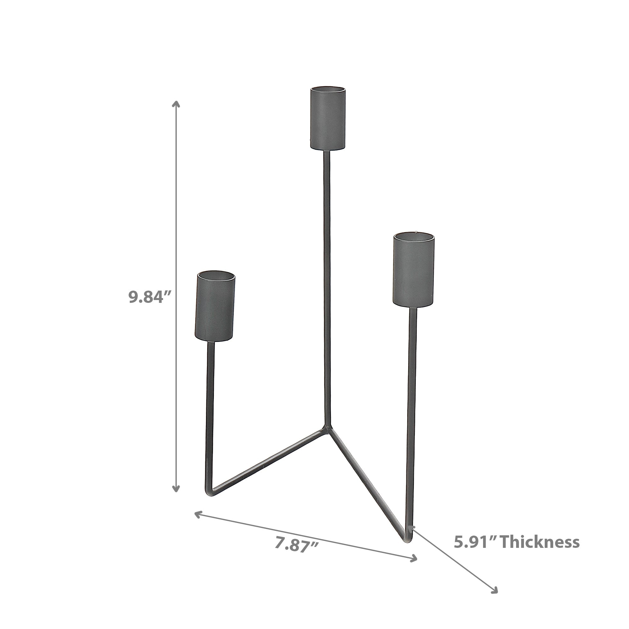 3-Arm Metal Candlestick Holder – Decorative Table Centerpiece, Home Decor
