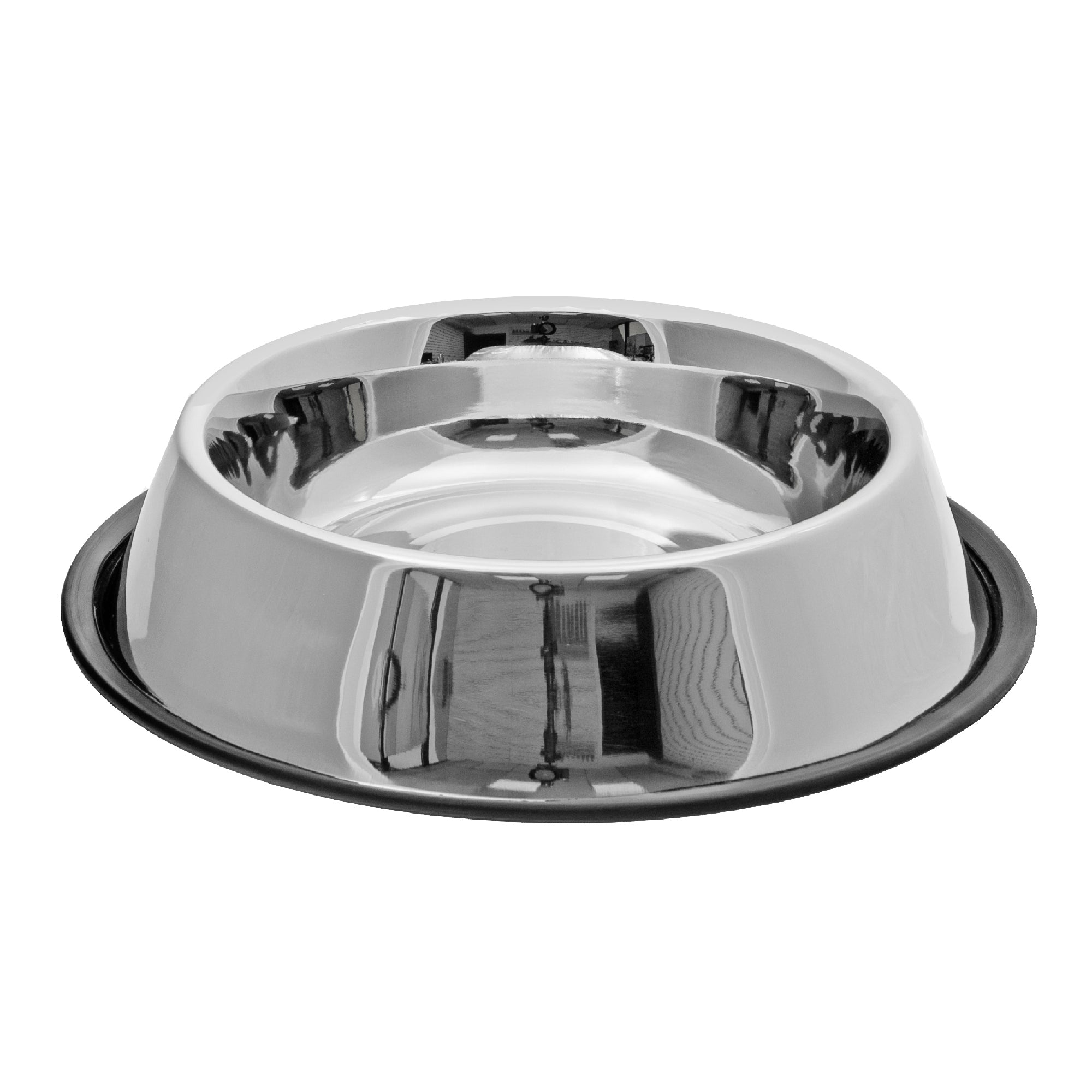 Stainless Steel Pet Bowl With Anti-Slip Ring Base, Dog Cat Feeding Bowl, Non-Skid