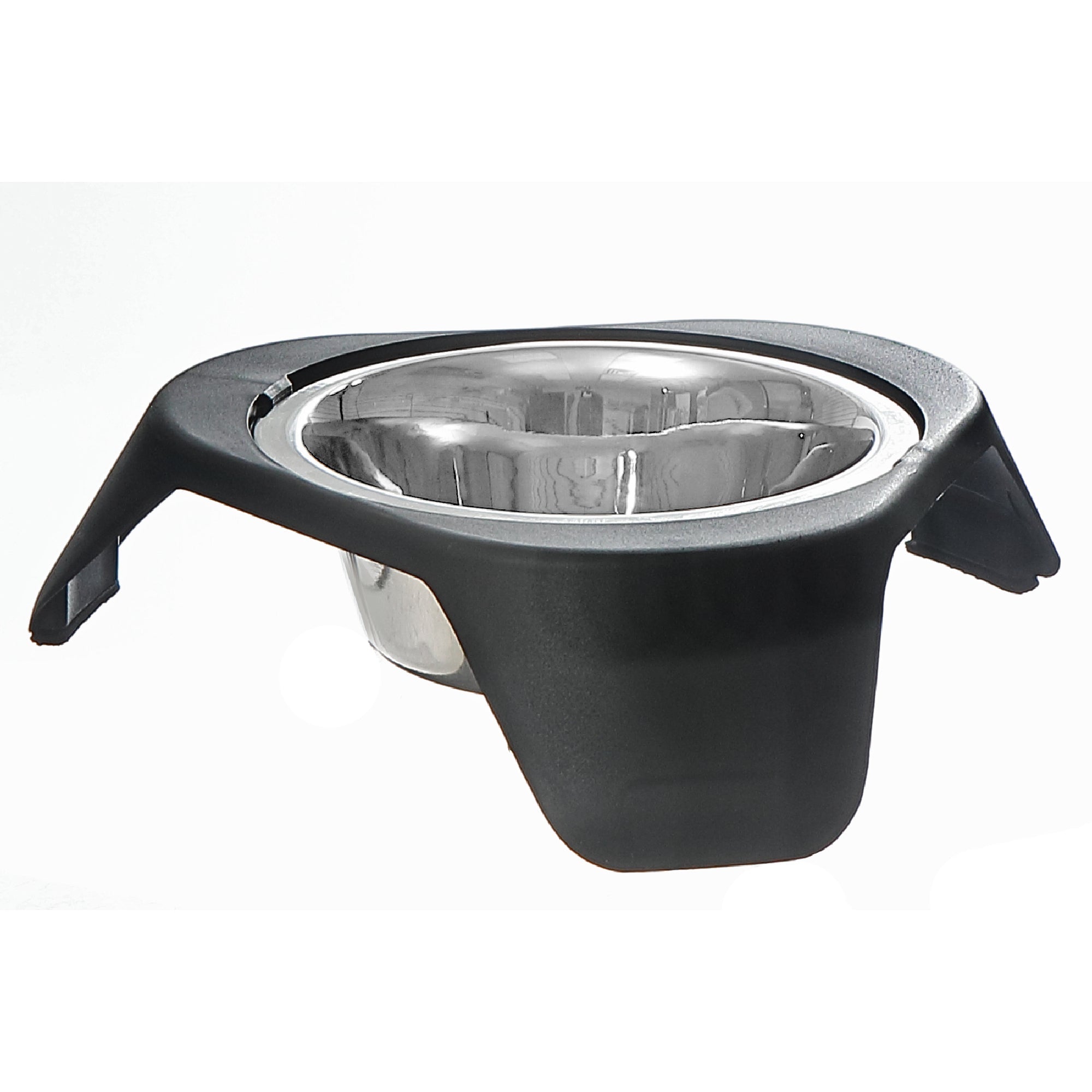 Black Stainless Steel Pet Bowl Set of 2 with Stand – Dog & Cat Feeding Station