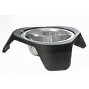 Stainless Steel Pet Bowl With Stand  Black - Set of 2