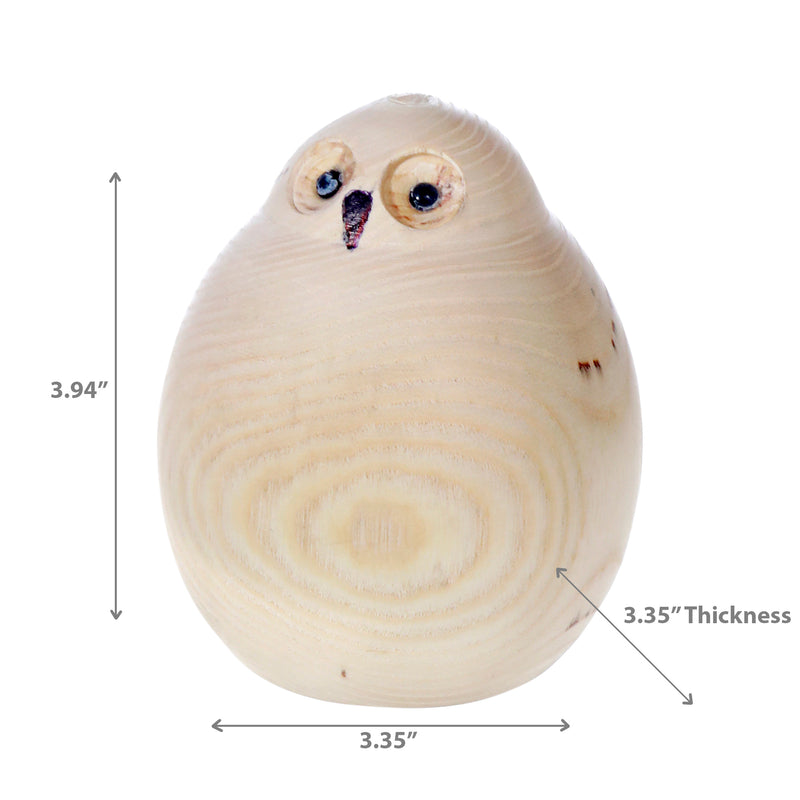 Natural Wooden Owl - Set of 2
