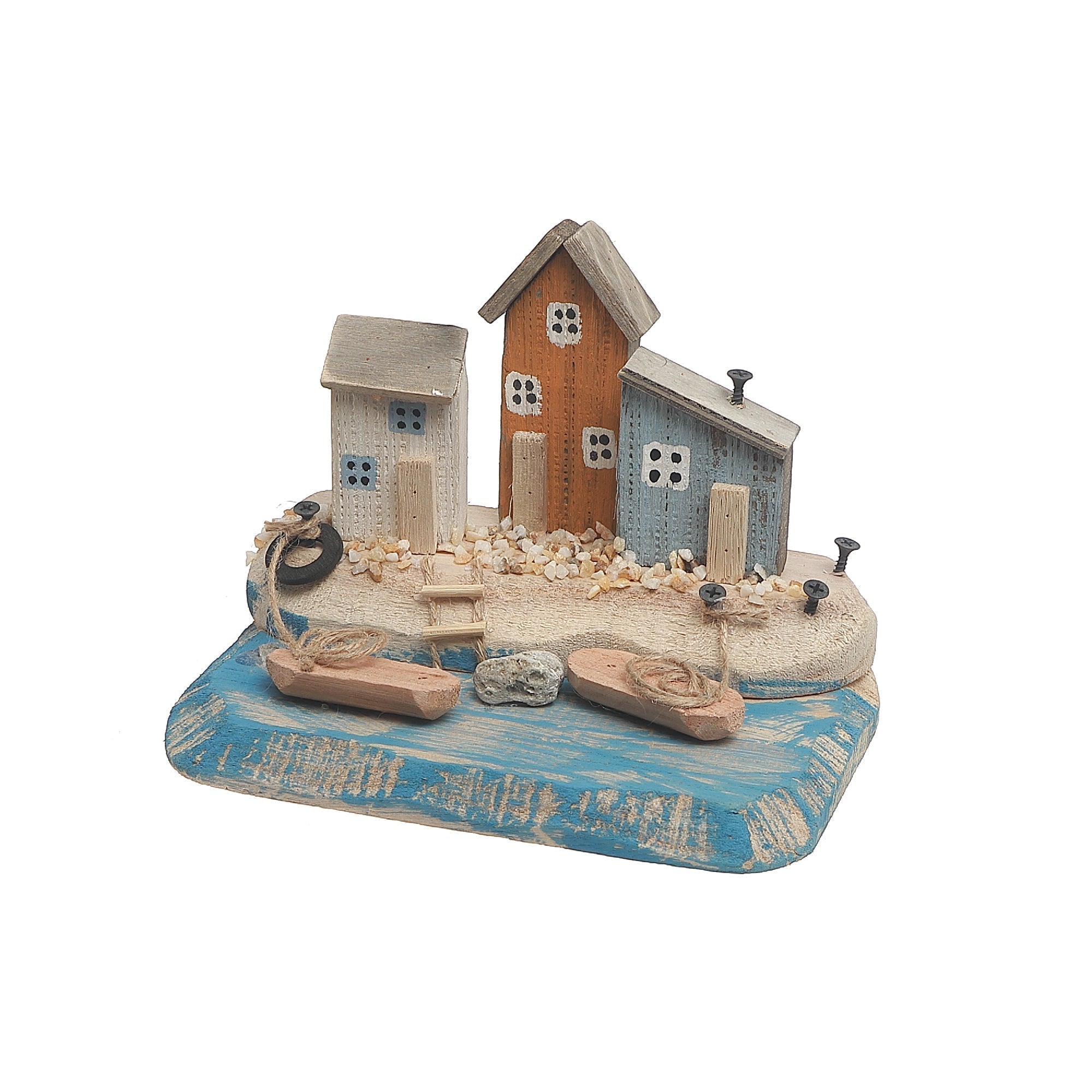 Wooden Triple Nautical House Decoration, Coastal Beach Wall Accent