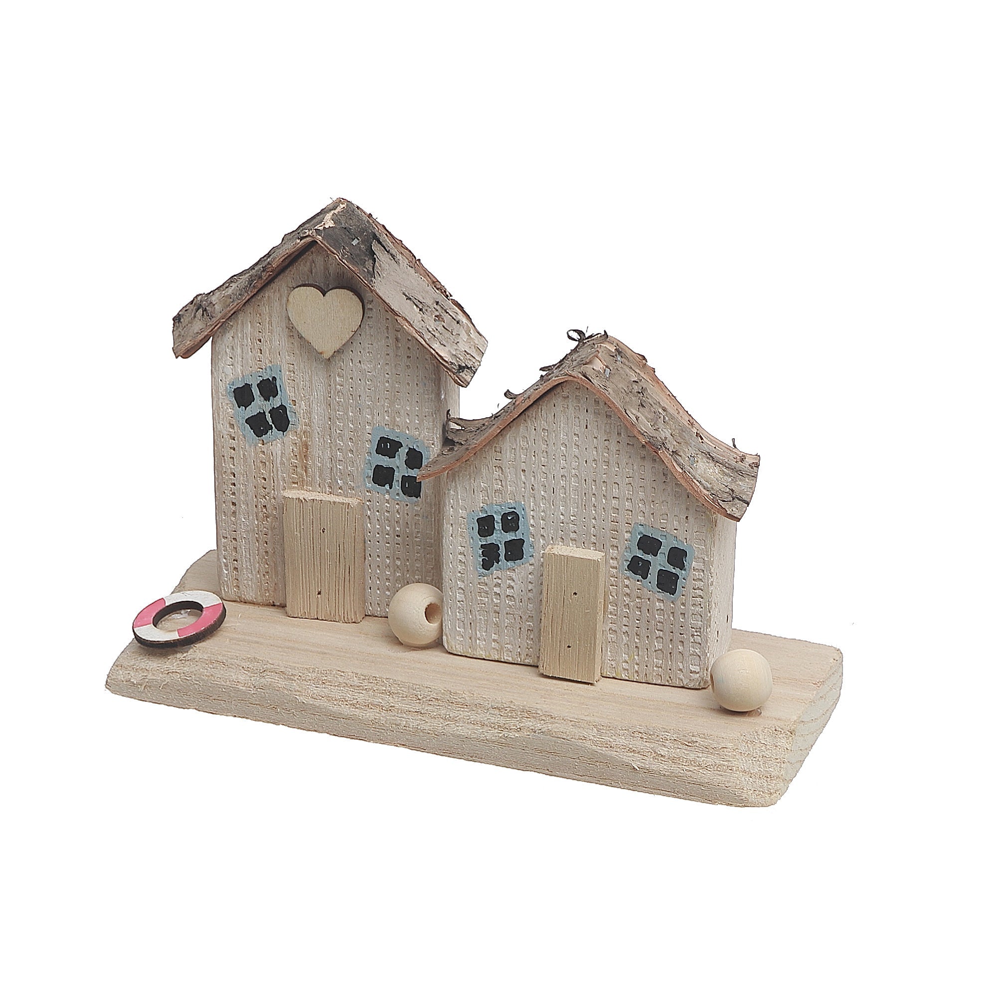 Wooden Double Nautical House Decoration, Coastal Beach Home Accent