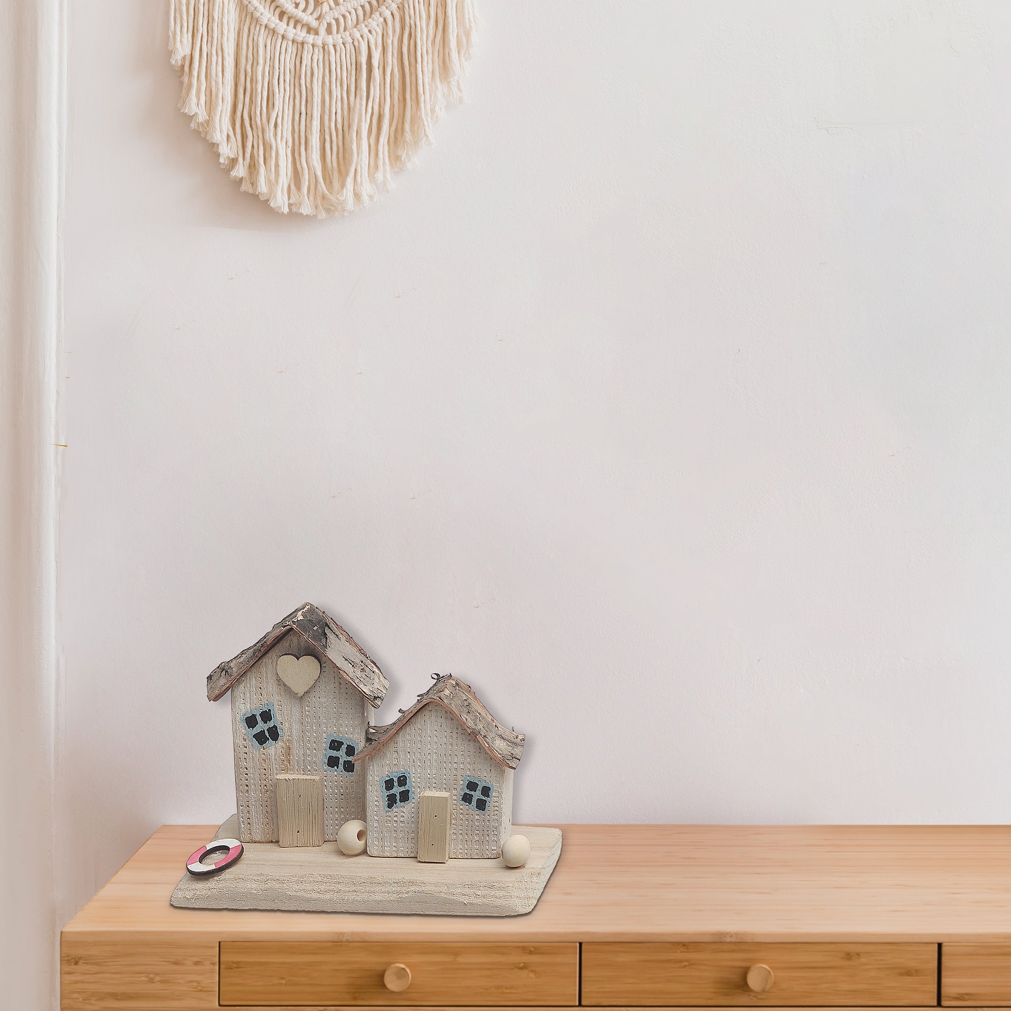 Wooden Double Nautical House Decoration, Coastal Beach Home Accent