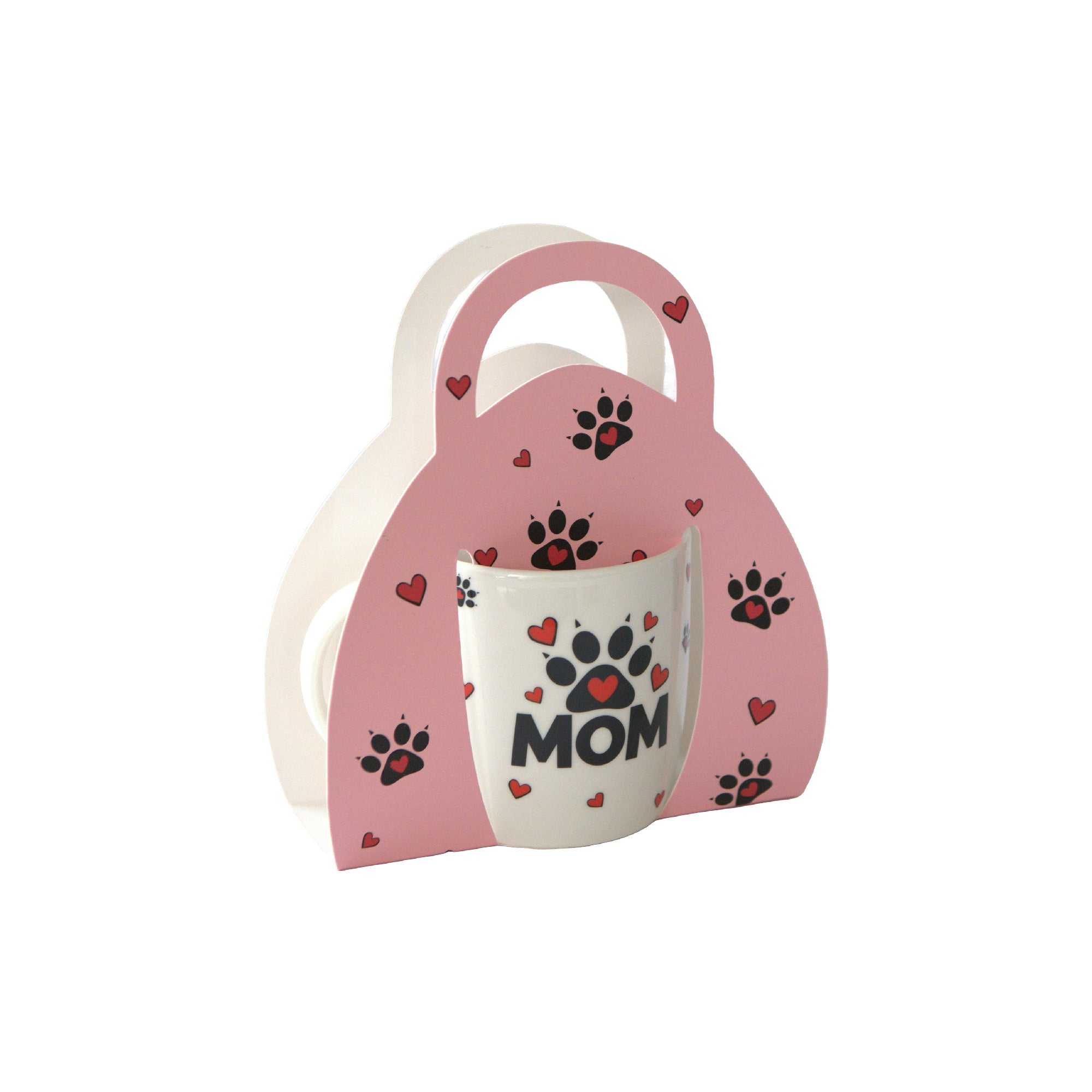 Pawprint Design Ceramic Mug Gift Set for Mom - Set of 2