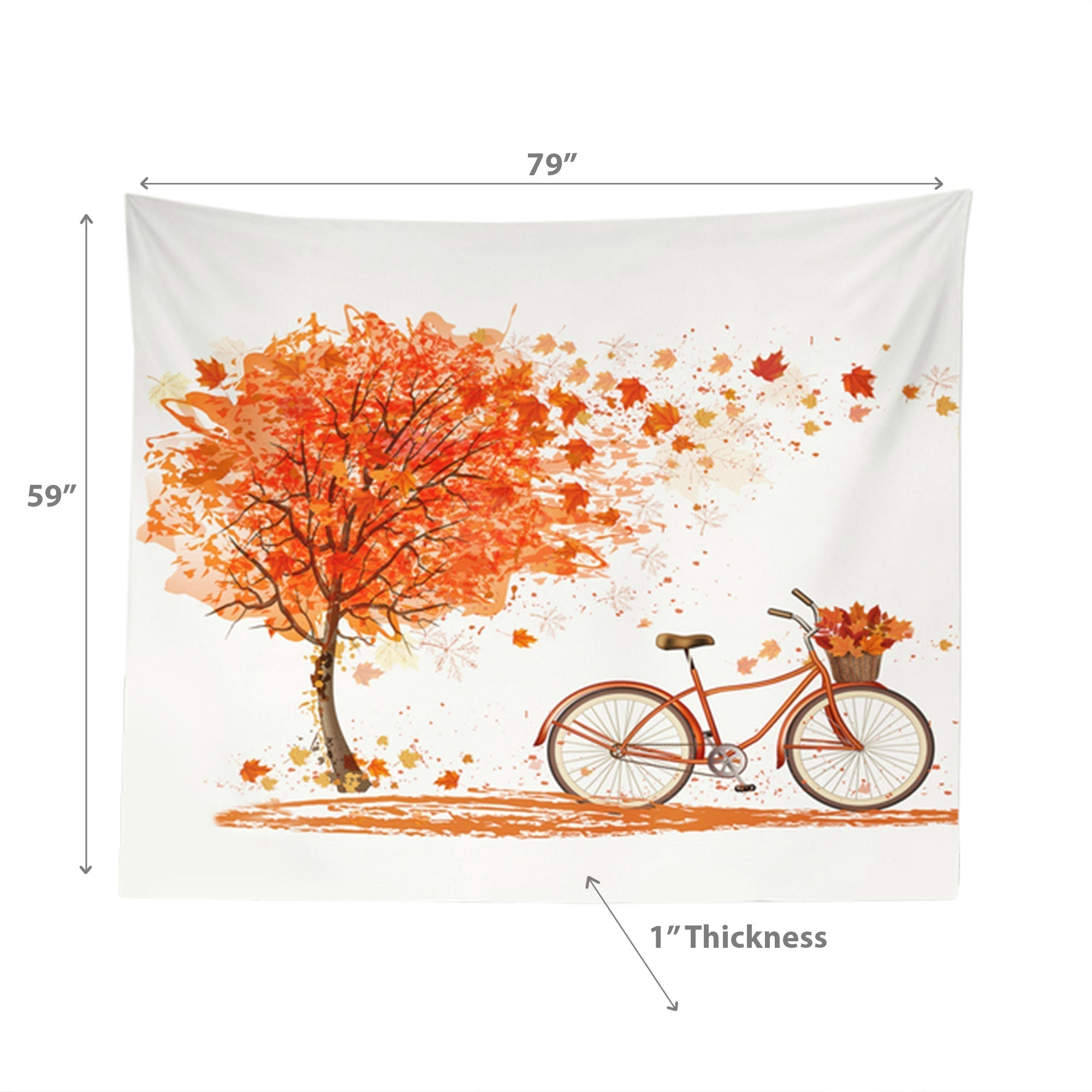 Polyester Backdrop Bicycle Tree 59x79 Inch, Photography Backdrop, Event Decor