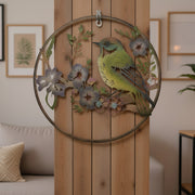 Metal Warbler Cutout Hanging Decorative Accent