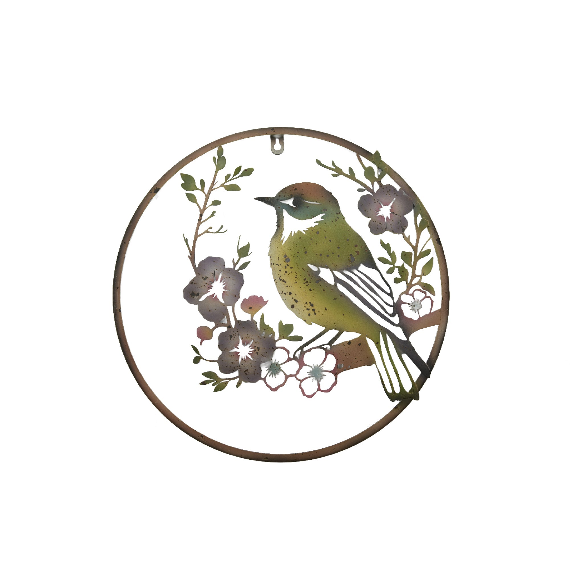 Metal Warbler Cutout Hanging Decorative Accent