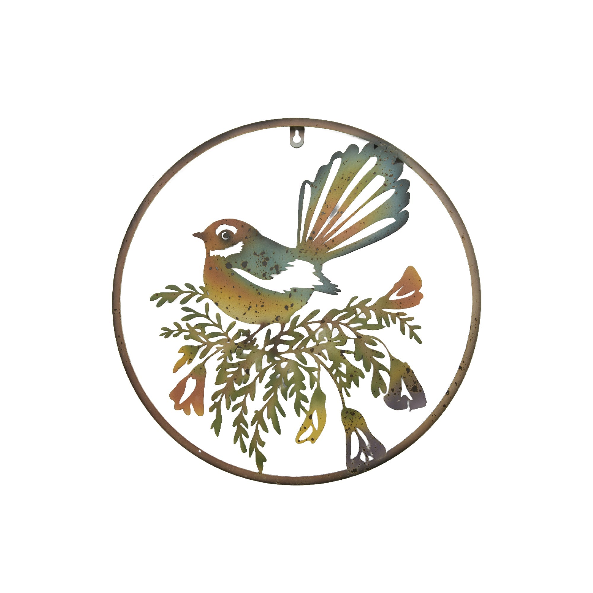 Metal Fantail Cutout Hanging Decorative Accent