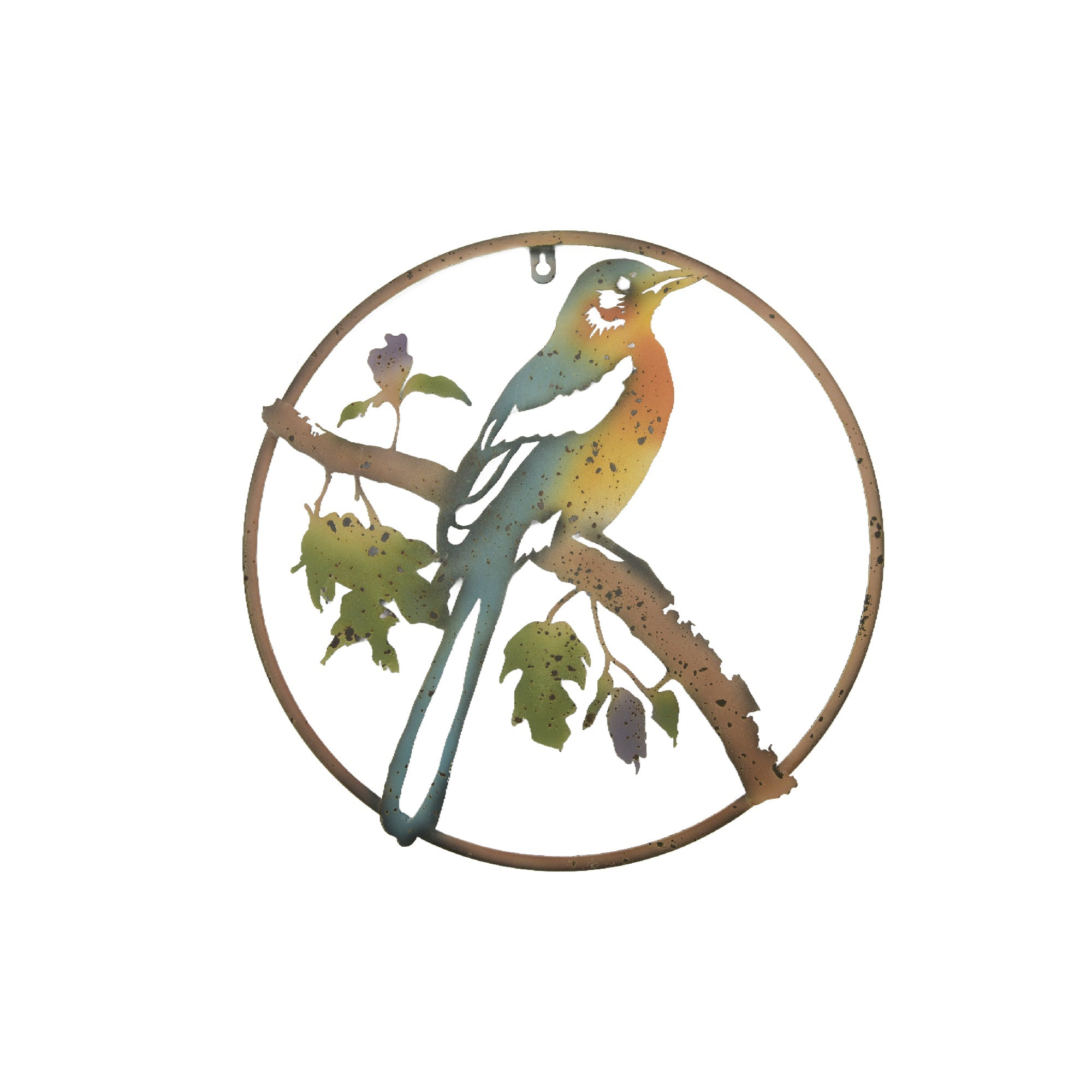 Metal Oriole Cutout Hanging Décor for Indoor/Outdoor Use