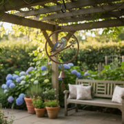 Metal Wind Bell with Bird Motif for Garden or Patio