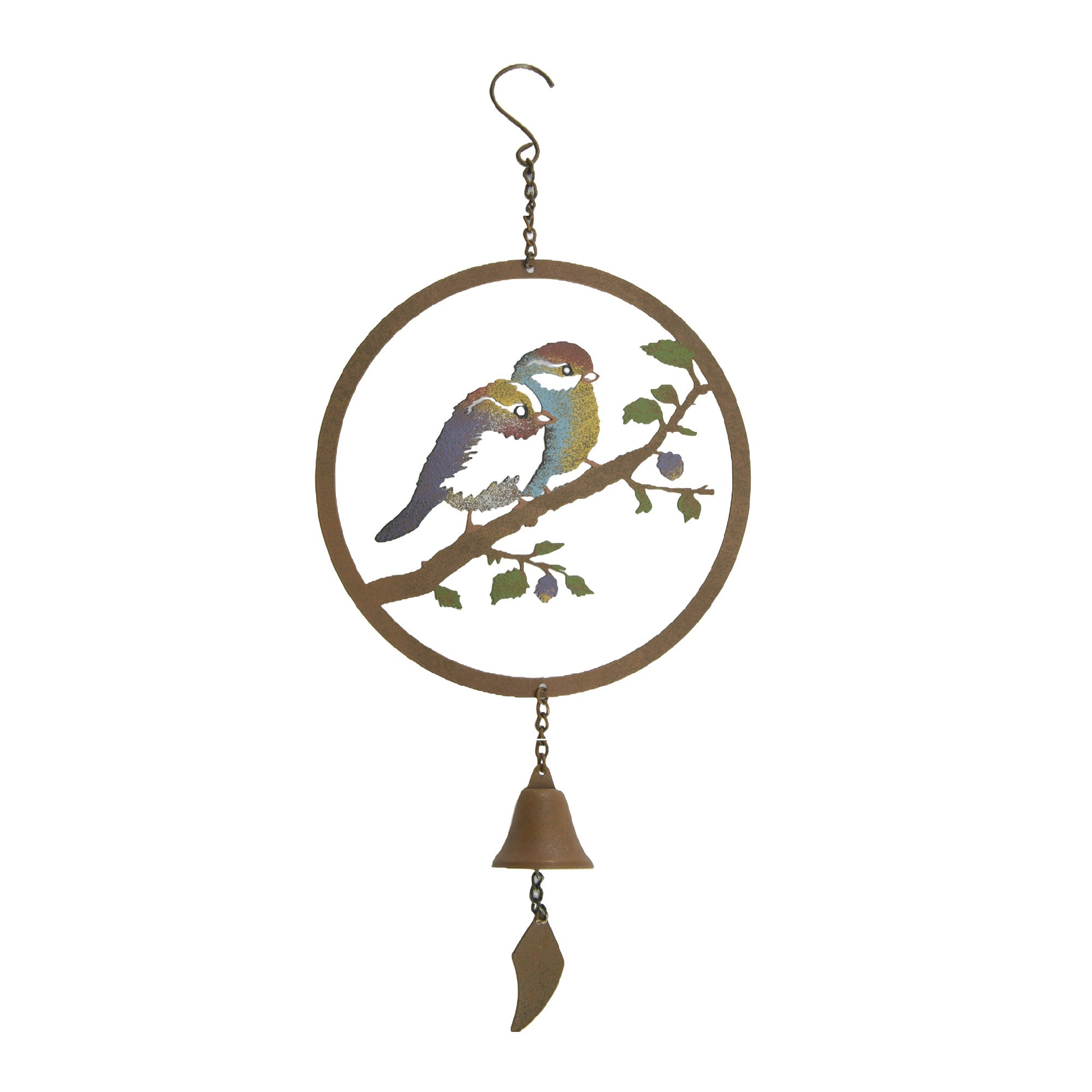 Metal Wind Bell with Bird Motif for Garden or Patio