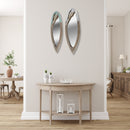 Teal & Natural Wooden Surfboard Mirror Assorted - Set of 2