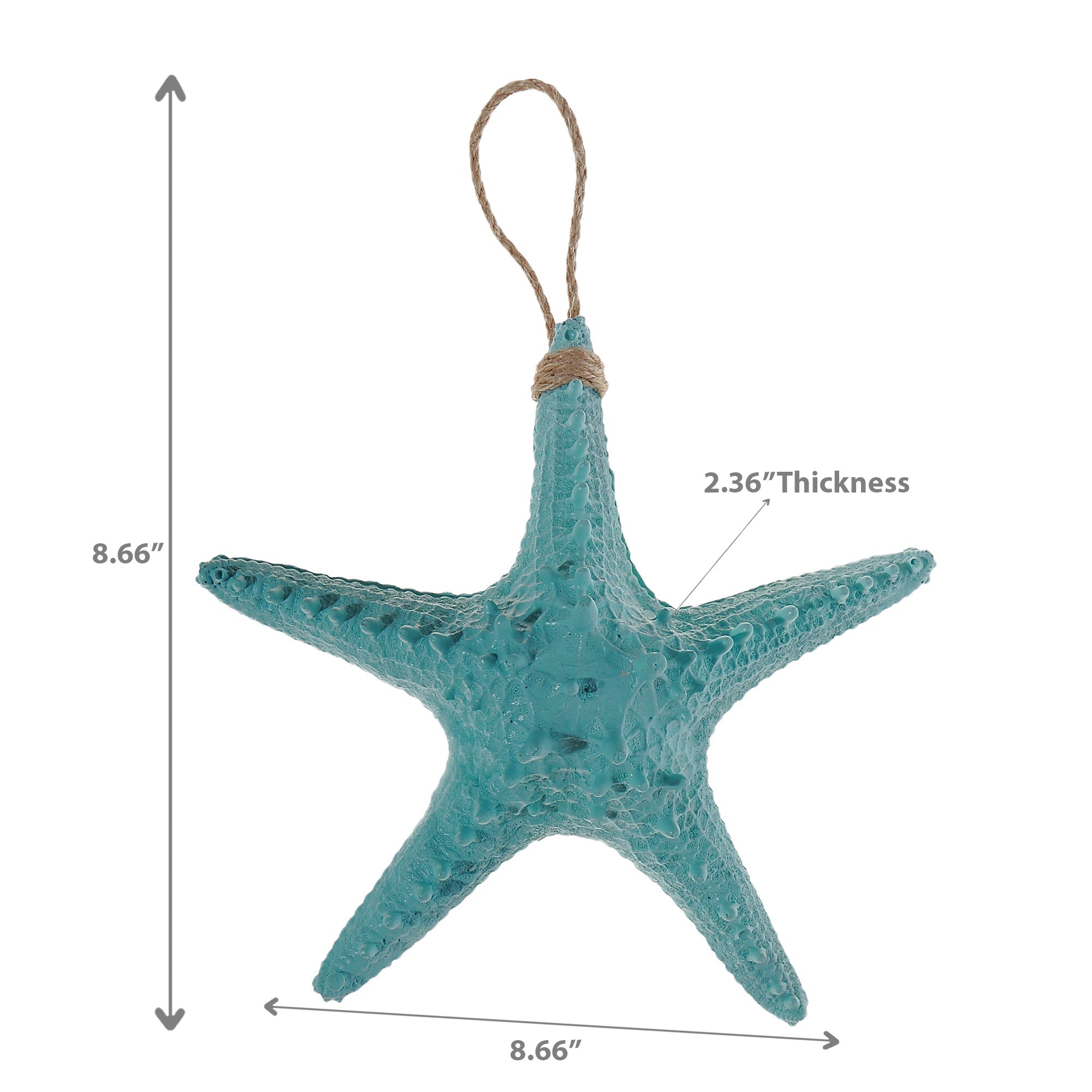 Decorative Hanging Starfish Wall Accent, Coastal Home Decor, Nautical Holiday Decoration, Seasonal Accent