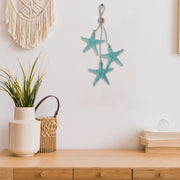 Three Piece Decorative Hanging Starfish Set, Nautical Wall Decor, Coastal Home Accent, Holiday Seasonal Decoration