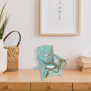 Wooden Chair with Candle Holder, Rustic Farmhouse Tabletop Decor, Wooden Tealight Stand, Home Accent