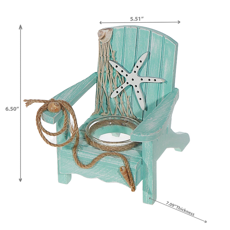 Wooden Chair With Candle Holder