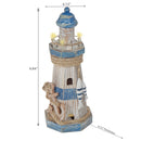 Wooden Led Lighthouse With Anchor
