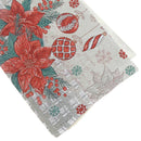 Tapestry Table Runner (Poinsettia & Ornaments) (36") - Set of 2