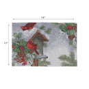 Tapestry Placemat Birdhouse Cardinal 13 X 18 - Set of 12