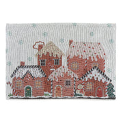 Tapestry Placemat Set of 12 Gingerbread Houses 13"x18" – Christmas Table Decor, Holiday Dining Accent, Festive Seasonal Decoration