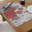 Tapestry Placemat (Poinsettia & Ornaments) (13 X 18) - Set of 12