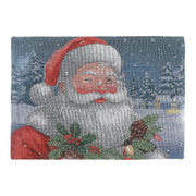 Tapestry Placemat Set of 12 Santa 13"x18" – Christmas Table Decor, Holiday Dining Accent, Festive Winter Seasonal Decoration