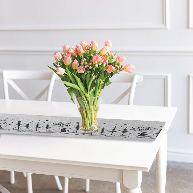 Tapestry Table Runner Let It Snow 54"