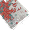 Tapestry Table Runner (Poinsettia & Ornaments) (54")