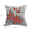 Tapestry Cushion (Poinsettia & Ornaments) (18 X 18) - Set of 2