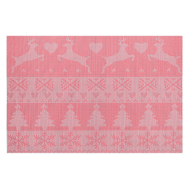 Vinyl Placemat (Reindeer And Tree) (Red)