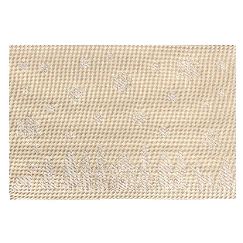 Vinyl Placemat – Winter Forest Gold Design, Holiday Table Set of 12