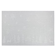 Vinyl Placemat – Winter Forest Silver Design, Holiday Dining Set of 12