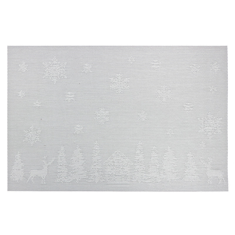 Vinyl Placemat – Winter Forest Silver Design, Holiday Dining Set of 12